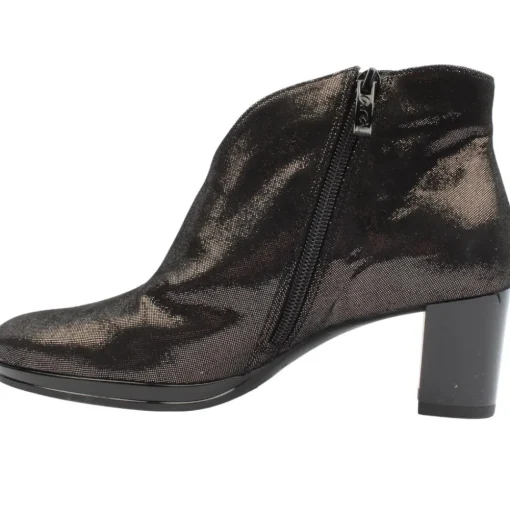 23400 Ankle Heeled Boot - Black Pewter