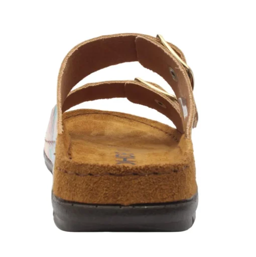5864 Buckle Mule - Gold Multi