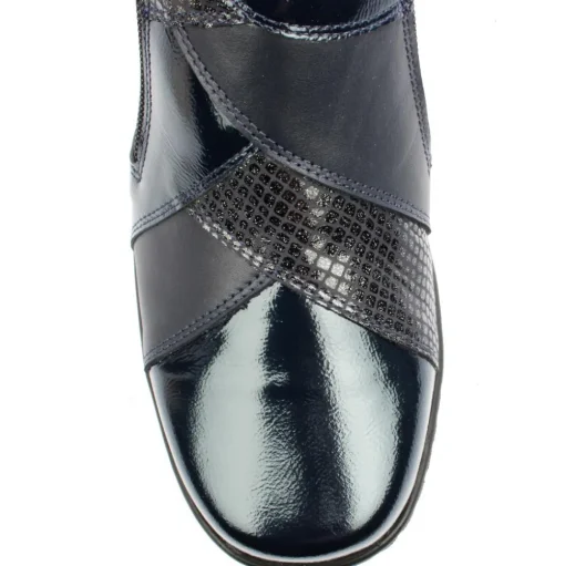 Clara Ankle Boot - Navy Pattern