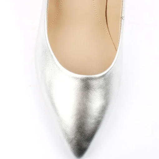 Gab380 Court Shoe - Silver Metallic