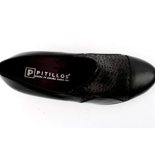 5330 Heeled High Front Shoe - Black