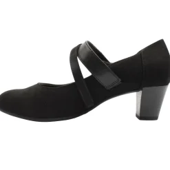 24464 Heeled Strap Shoe - Black