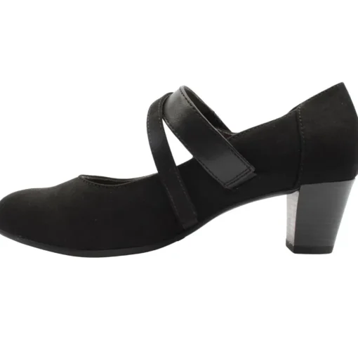 24464 Heeled Strap Shoe - Black