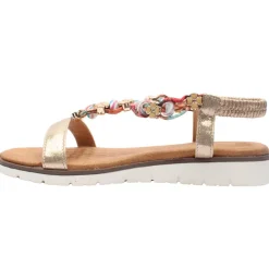 Jlh363tempo Flat Sandal - Gold