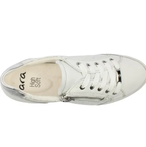 24801 Laced Shoe - White Silver