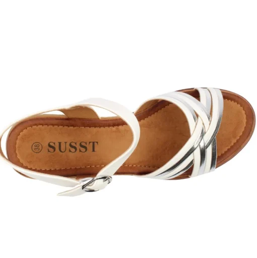 Lily25 Wedge Sandal - White