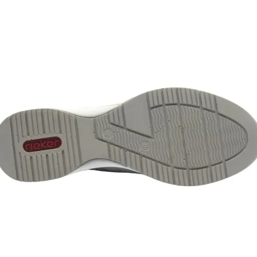 N4322 Laced Wedge Shoe - White Silver