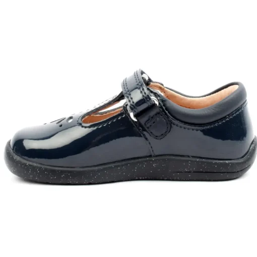 Puzzle Tbar Shoe - Navy Patent G