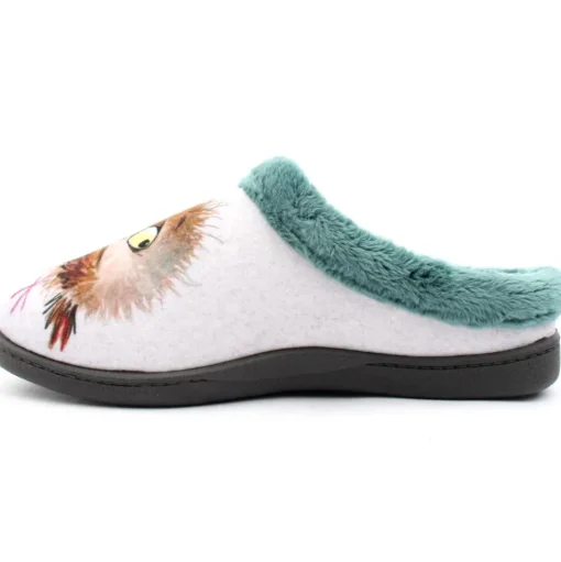 R12213 Slipper Mule - Light Grey