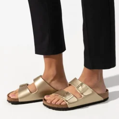 1016111 2 Strap Mule - Gold