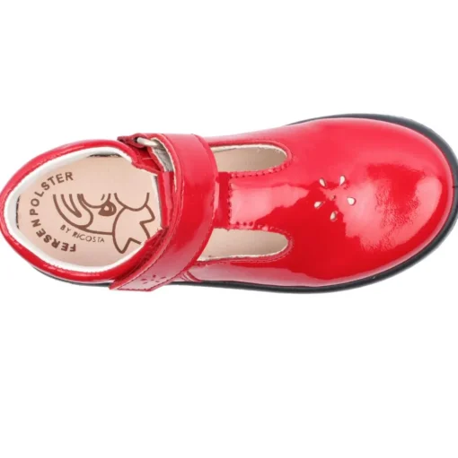 2600202 T Bar Shoe - Red Patent
