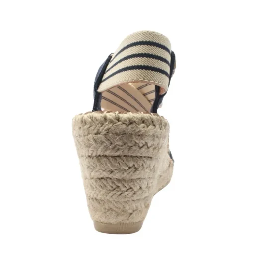 Tina Sandal - Navy/Beige
