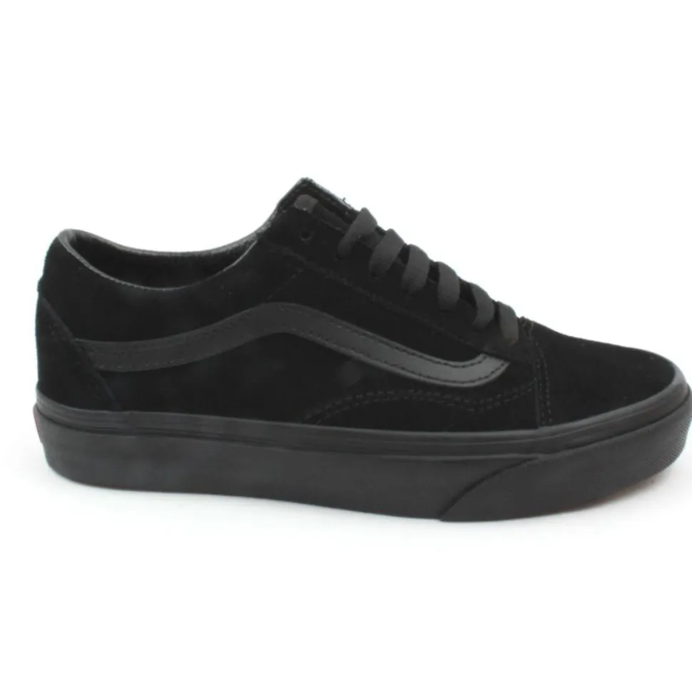 Vans Uold Skool Laced Shoe - Black Suede