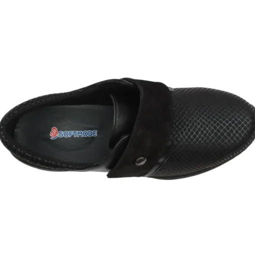 Velcro Shoe Daba - Black Suede