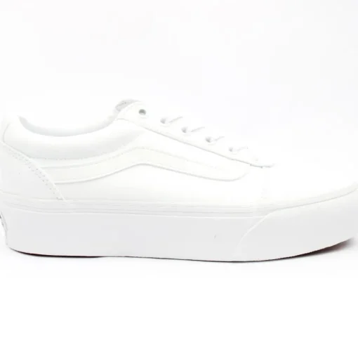 Wm Ward Platform Laced Shoe - White
