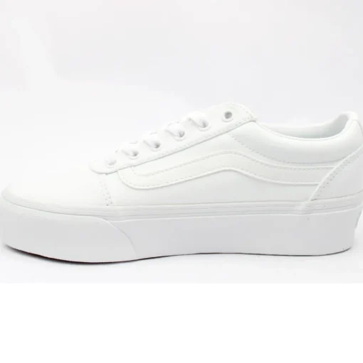 Wm Ward Platform Laced Shoe - White